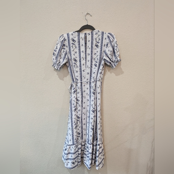 Reformation Veronika Midi Linen Dress - Roquefort - Medium - Picture 3 of 9